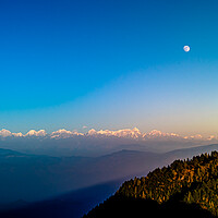 Buy canvas prints of Outdoor mountain with Moon by Ambir Tolang