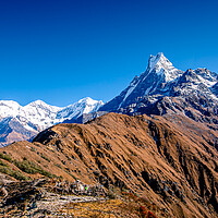 Buy canvas prints of Landscape view of Mount Fishtail by Ambir Tolang