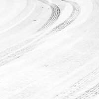 Buy canvas prints of Curving tracks in the snow by Gary Turner