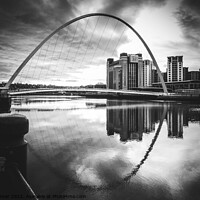 Buy canvas prints of Millennium Bridge and Baltic Mill by Gary Turner