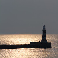 Buy canvas prints of Sunrise Over Roker Pier Lighthouse by Gary Turner