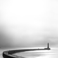 Buy canvas prints of The curve of Roker Pier by Gary Turner