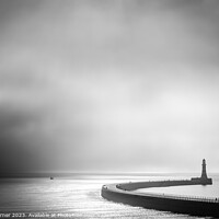 Buy canvas prints of Mist over Roker Pier by Gary Turner
