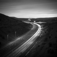 Buy canvas prints of Motorway Trails by Gary Turner