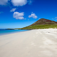 Buy canvas prints of Ceapabhal Hill from Traigh na Cleabhaig beach by Gary Turner