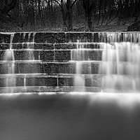 Buy canvas prints of Clough House Wood Steps Waterfall by Gary Turner