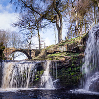 Buy canvas prints of Lumb Falls In Motion by Gary Turner