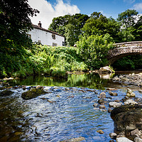 Buy canvas prints of River Wharfe at Hubberholme by Gary Turner