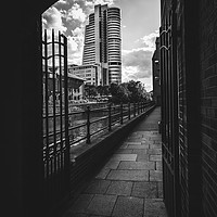 Buy canvas prints of Bridgewater Place through the gates by Gary Turner