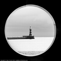 Buy canvas prints of Roker Lighthouse Oculus by Gary Turner