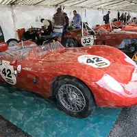 Buy canvas prints of  Maserati 2000s in the Maserati paddock by Adrian Beese
