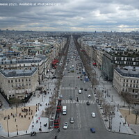 Buy canvas prints of Champs-Élysées by Adrian Beese