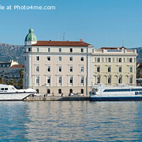 Buy canvas prints of Jadrolinija Ferries in Split Harbour by Adrian Beese
