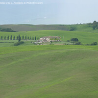 Buy canvas prints of Tuscan hill farm by Adrian Beese