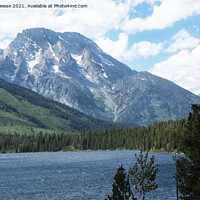 Buy canvas prints of Grand Teton from Jenny Lake by Adrian Beese