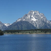 Buy canvas prints of The Grand Tetons and Jenny Lake Panoramic by Adrian Beese