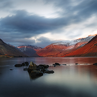Buy canvas prints of Red Wast Water by Dave Massey