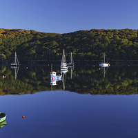 Buy canvas prints of Loch Shieldaig Boats by Dave Massey