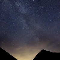 Buy canvas prints of  Milky Way over Kirkstone Pass by John Mason