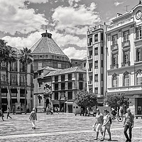 Buy canvas prints of Plaza de la Constitucion, Andalucia, Malaga, Spain by Andy Blackburn