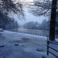 Buy canvas prints of Dunkeld In The Snow  by Gordon Pollock