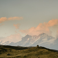 Buy canvas prints of stupas and the himalayas by Brent Olson