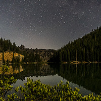 Buy canvas prints of Stars over Devil's Lake Oregon by Brent Olson