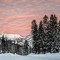 Buy canvas prints of Winter Mountain Sunrise by Brent Olson