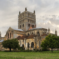 Buy canvas prints of Tewkesbury Abbey Church England by Kevin Round