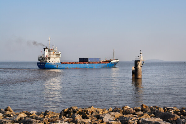 Vessel leaves Cardiff Docks Picture Board by Kevin Round