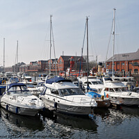 Buy canvas prints of Swansea Marina Wales by Kevin Round