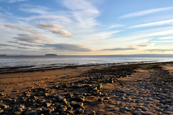 Sunset at Lavernock Point Wales Picture Board by Kevin Round