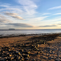 Buy canvas prints of Sunset at Lavernock Point Wales by Kevin Round