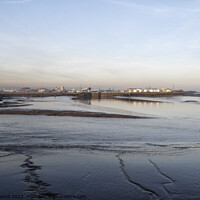 Buy canvas prints of Cardiff Bay Mudflats at low tide by Kevin Round