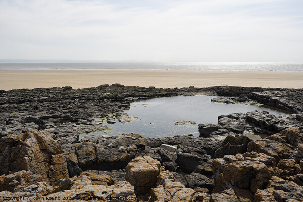 Rock pool at Porthcawl Wales Picture Board by Kevin Round