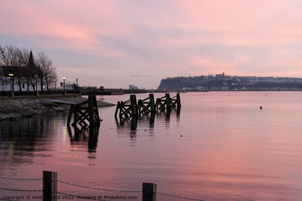 Cardiff Bay Sunset Picture Board by Kevin Round