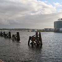 Buy canvas prints of Cardiff bay skyline by Kevin Round