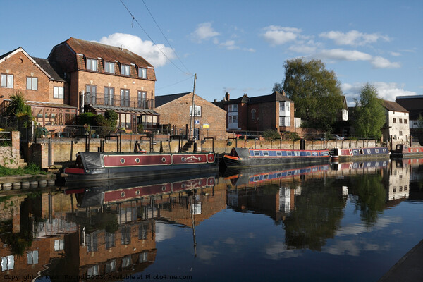 Canal Boats Tewkesbury Picture Board by Kevin Round