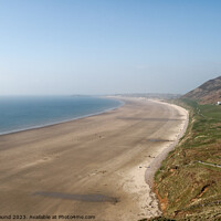 Buy canvas prints of Rhossili beach Wales by Kevin Round