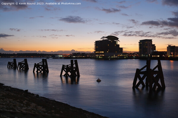 Cardiff bay sunset winter Picture Board by Kevin Round