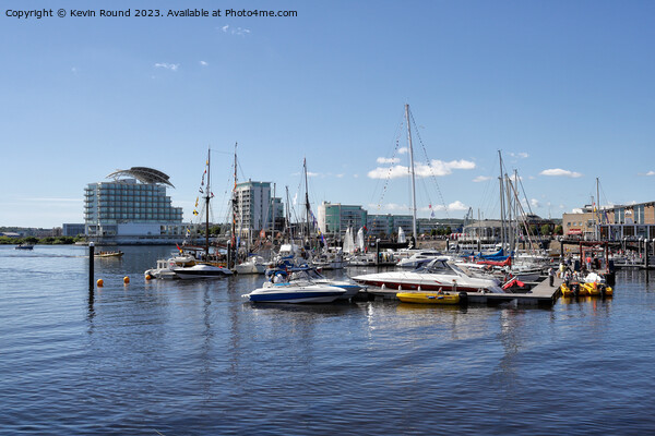 Cardiff Bay Summer Boats Picture Board by Kevin Round
