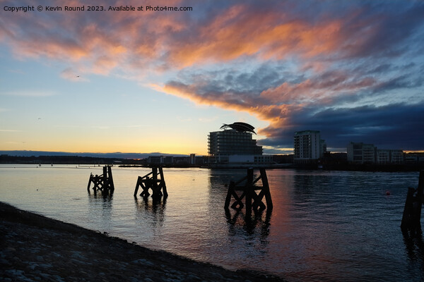 Cardiff bay sunset Picture Board by Kevin Round