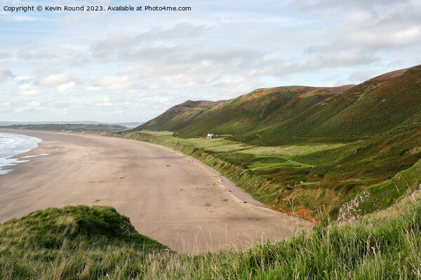 Rhossili beach Wales 2 Picture Board by Kevin Round