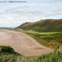 Buy canvas prints of Rhossili beach Wales 2 by Kevin Round