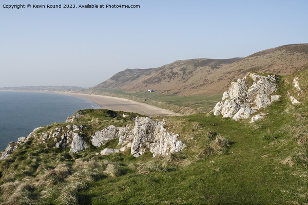 Rhossili Coast Wales Picture Board by Kevin Round