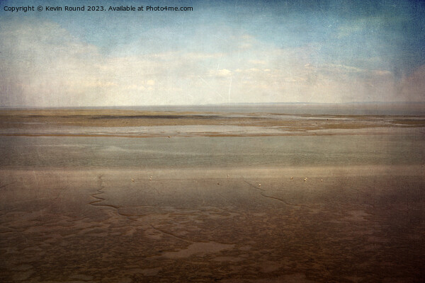 Severn Estuary Mudflats Grunge Picture Board by Kevin Round