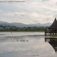 Buy canvas prints of Llangorse lake crannog by Kevin Round