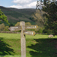 Buy canvas prints of Pennine way sign by Kevin Round