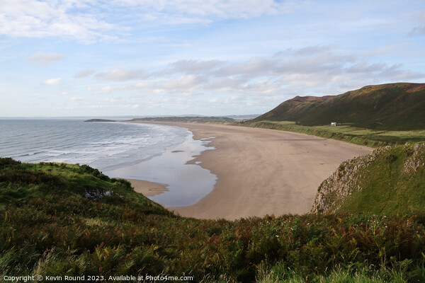 Rhossili Beach on the Gower peninsula in Wales. Picture Board by Kevin Round