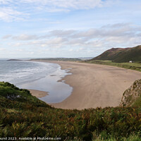 Buy canvas prints of Rhossili Beach on the Gower peninsula in Wales. by Kevin Round